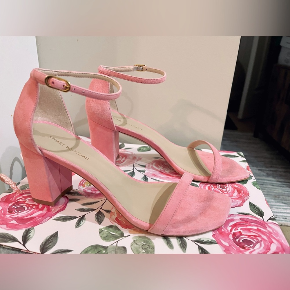Used Stuart Weitzman Suede Block Heel - image 1